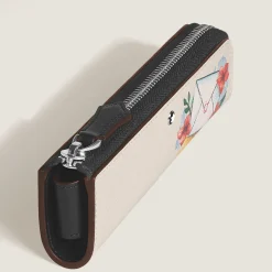 Astuccio con Cerniera per 1 Strumento da Scrittura in Pelle Sartorial