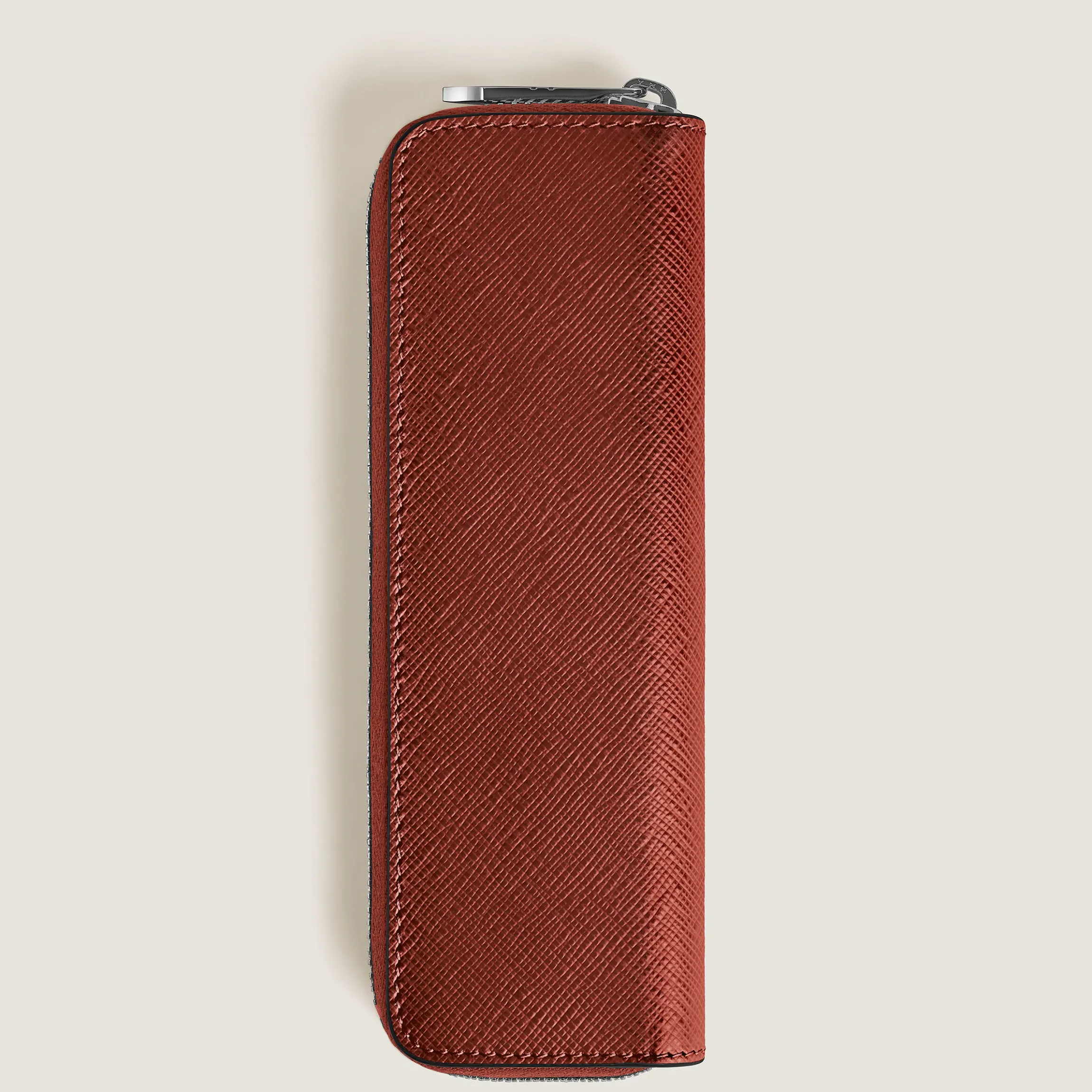 Astuccio con Cerniera per 1 Strumento da Scrittura in Pelle Sartorial
