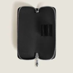 Astuccio con Cerniera per 2 Strumenti da Scrittura in Pelle Sartorial