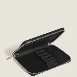 Astuccio con Cerniera per 5 Strumenti da Scrittura in Pelle Sartorial