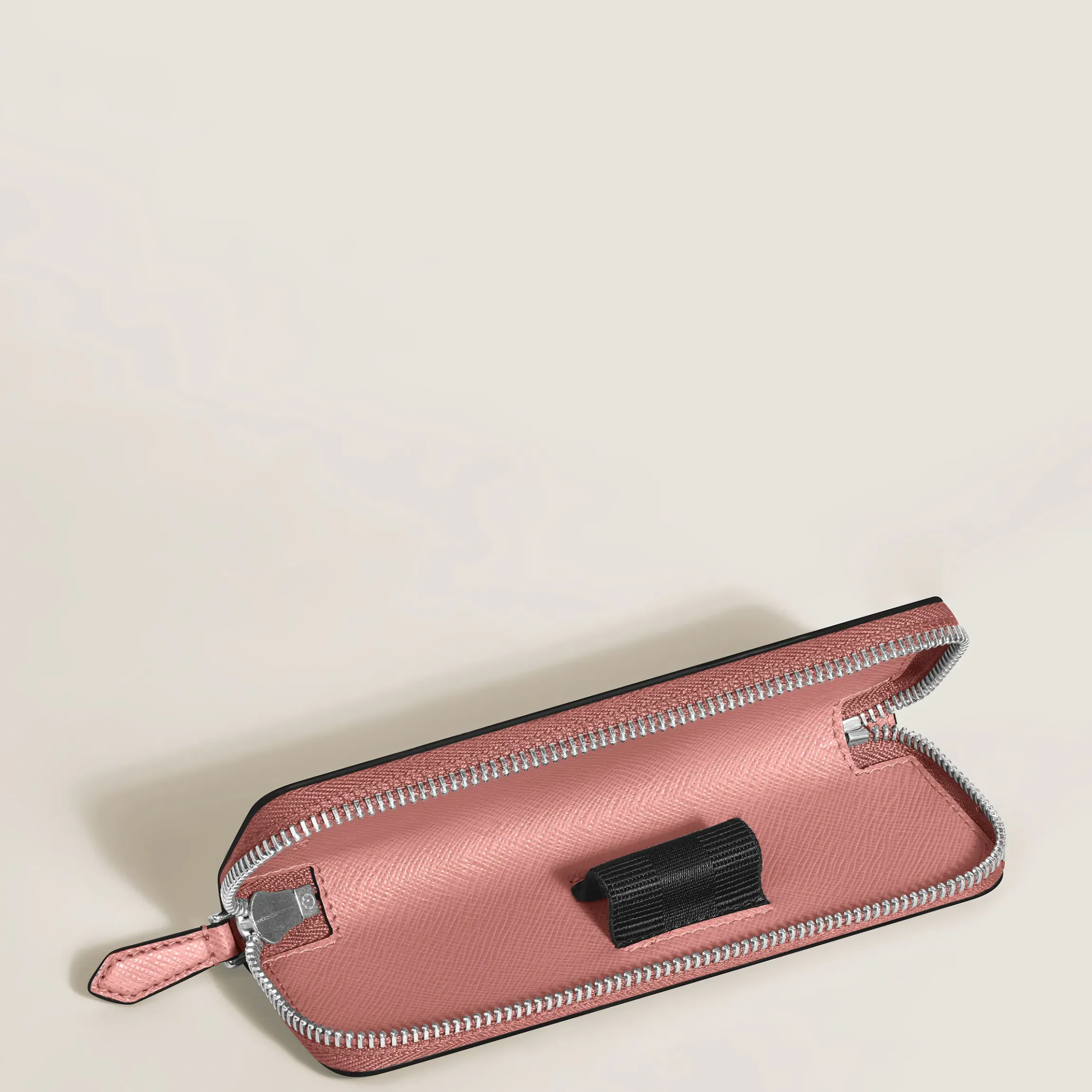 Astuccio con Cerniera per 1 Strumento da Scrittura in Pelle Sartorial