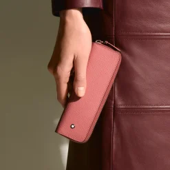 Astuccio con Cerniera per 1 Strumento da Scrittura in Pelle Sartorial