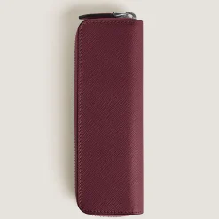 Astuccio con Cerniera per 1 Strumento da Scrittura in Pelle Sartorial