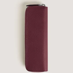 Astuccio con Cerniera per 1 Strumento da Scrittura in Pelle Sartorial