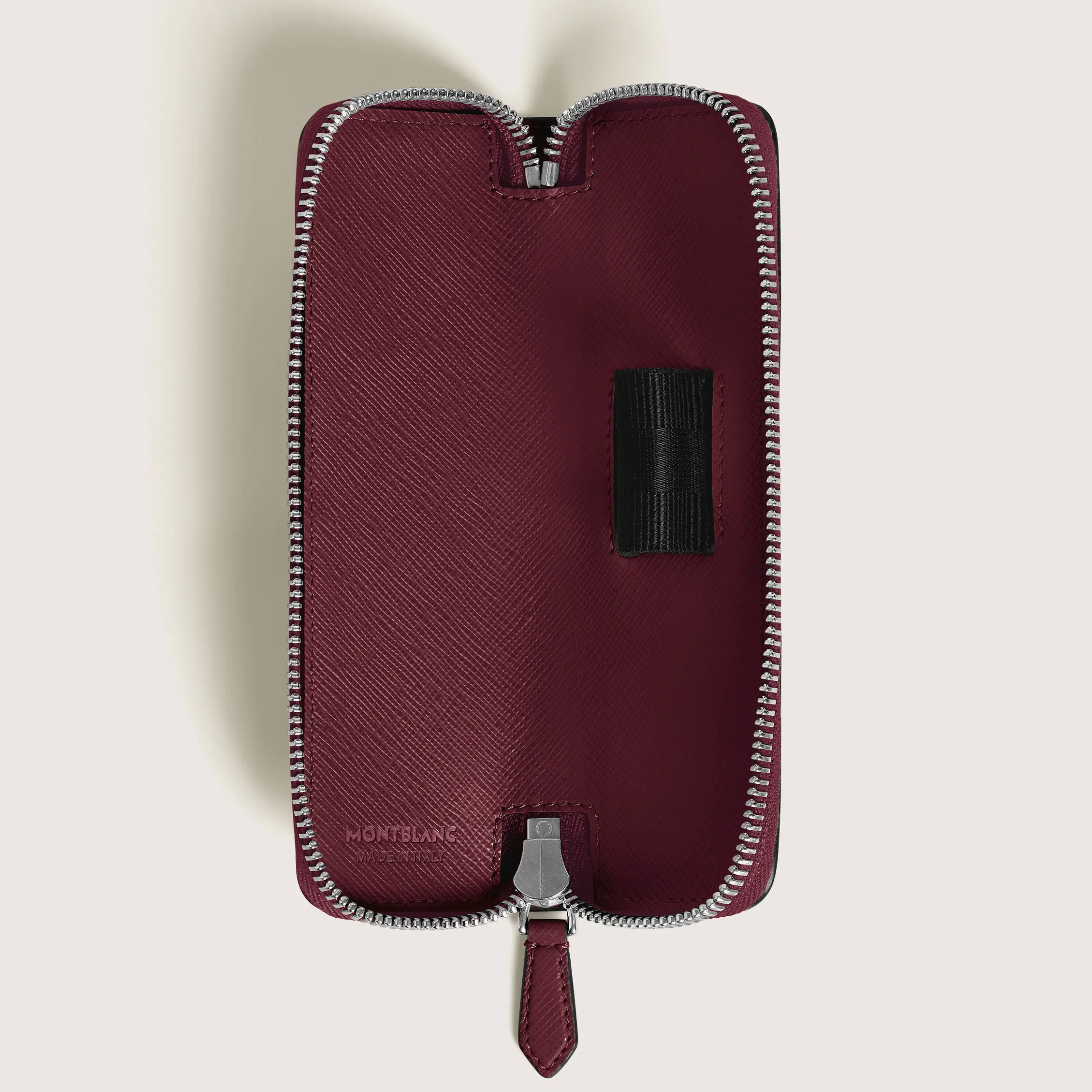 Astuccio con Cerniera per 1 Strumento da Scrittura in Pelle Sartorial