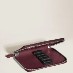 Astuccio con Cerniera per 5 Strumenti da Scrittura in Pelle Sartorial