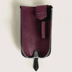 Astuccio per 1 Strumento da Scrittura Heritage Rouge et Noir Baby in Pelle Sartorial