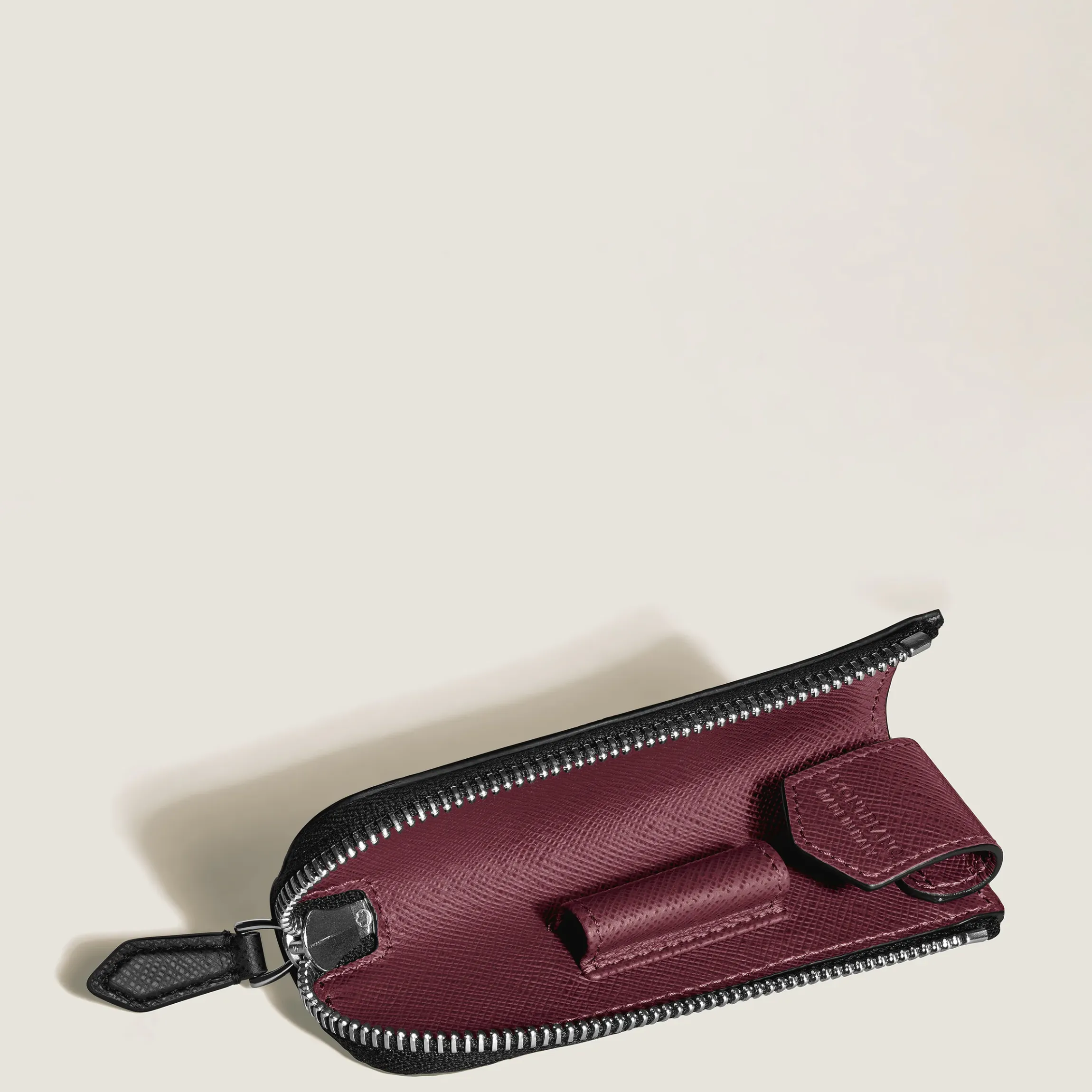 Astuccio per 1 Strumento da Scrittura Heritage Rouge et Noir Baby in Pelle Sartorial