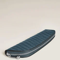 Astuccio per 1 Strumento da Scrittura in Pelle Stampata Coccodrillo