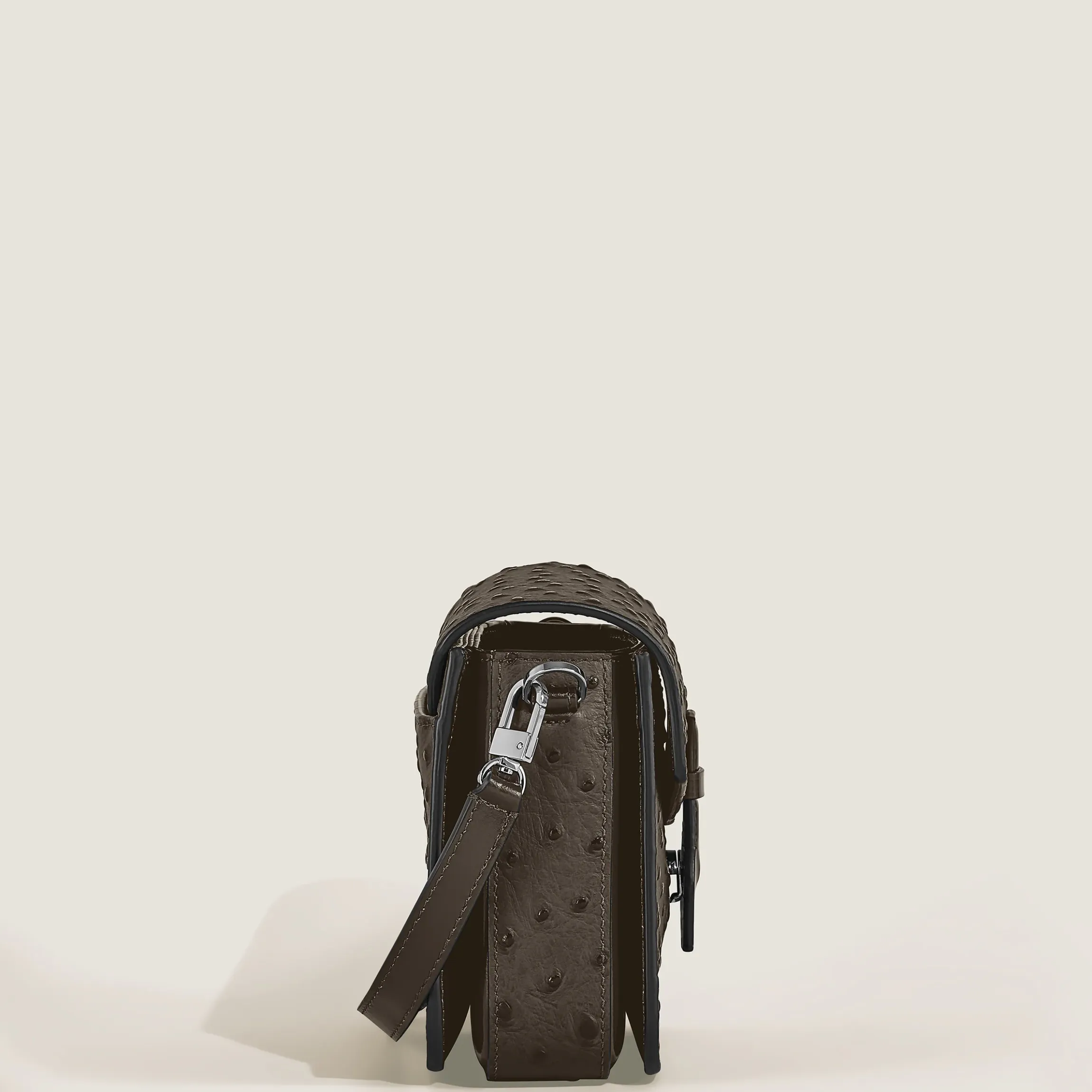 Borsa a Tracolla in Pelle Stampata Struzzo