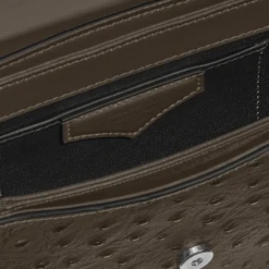 Borsa a Tracolla in Pelle Stampata Struzzo
