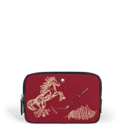 Borsa a Tracolla Mini Anno del Cavallo in Gabardine Ricamata