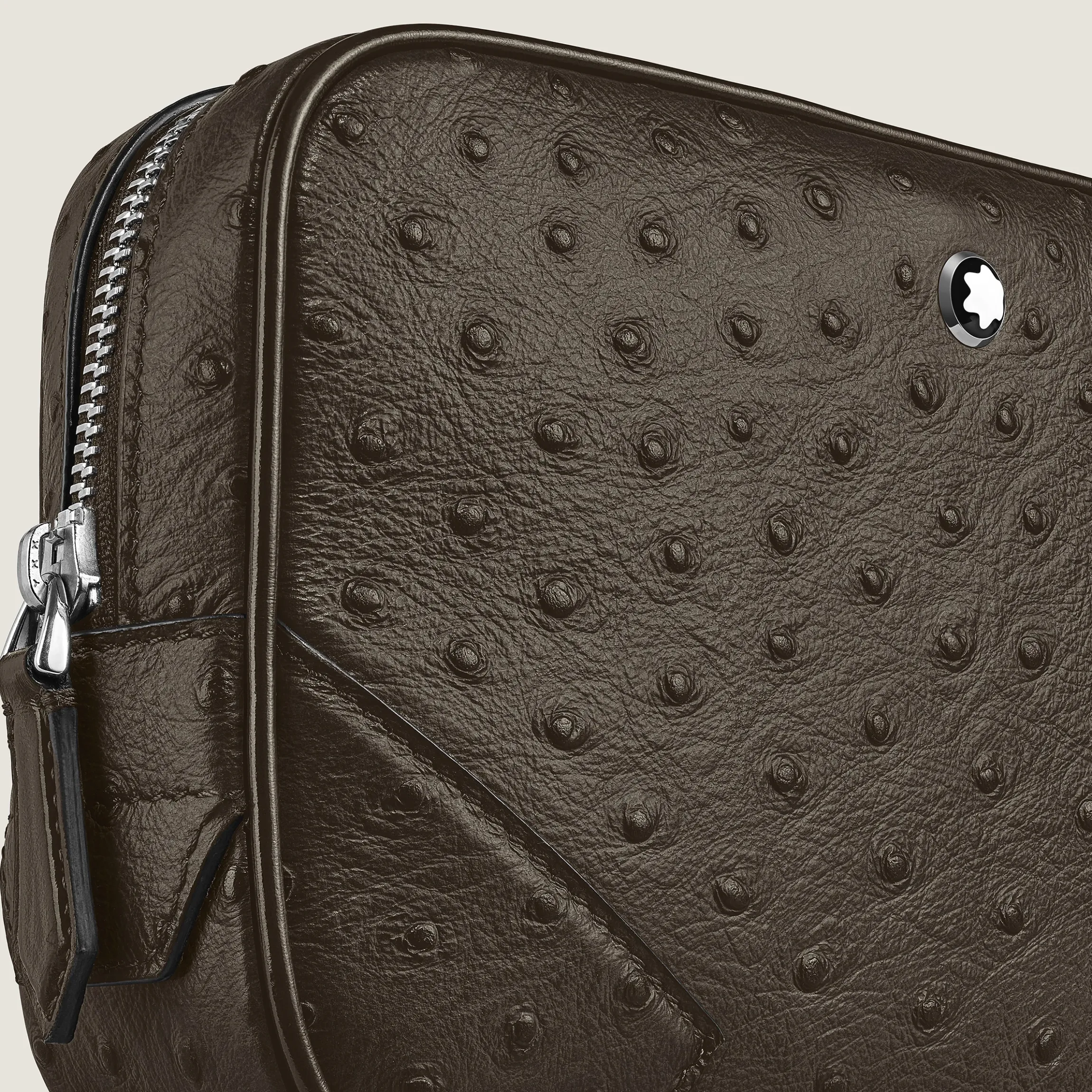 Borsa a Tracolla Mini in Pelle Stampata Struzzo