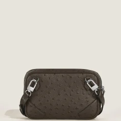 Borsa a Tracolla Mini in Pelle Stampata Struzzo