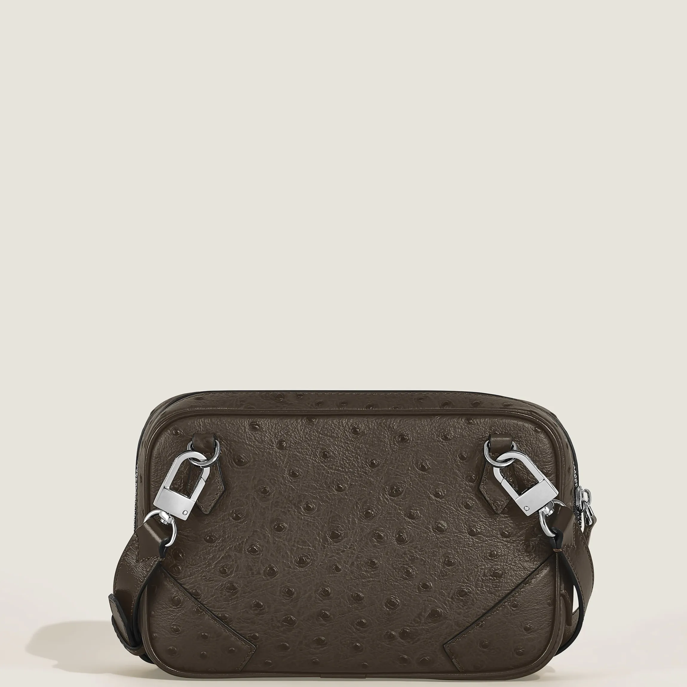 Borsa a Tracolla Mini in Pelle Stampata Struzzo