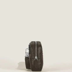 Borsa a Tracolla Mini in Pelle Stampata Struzzo