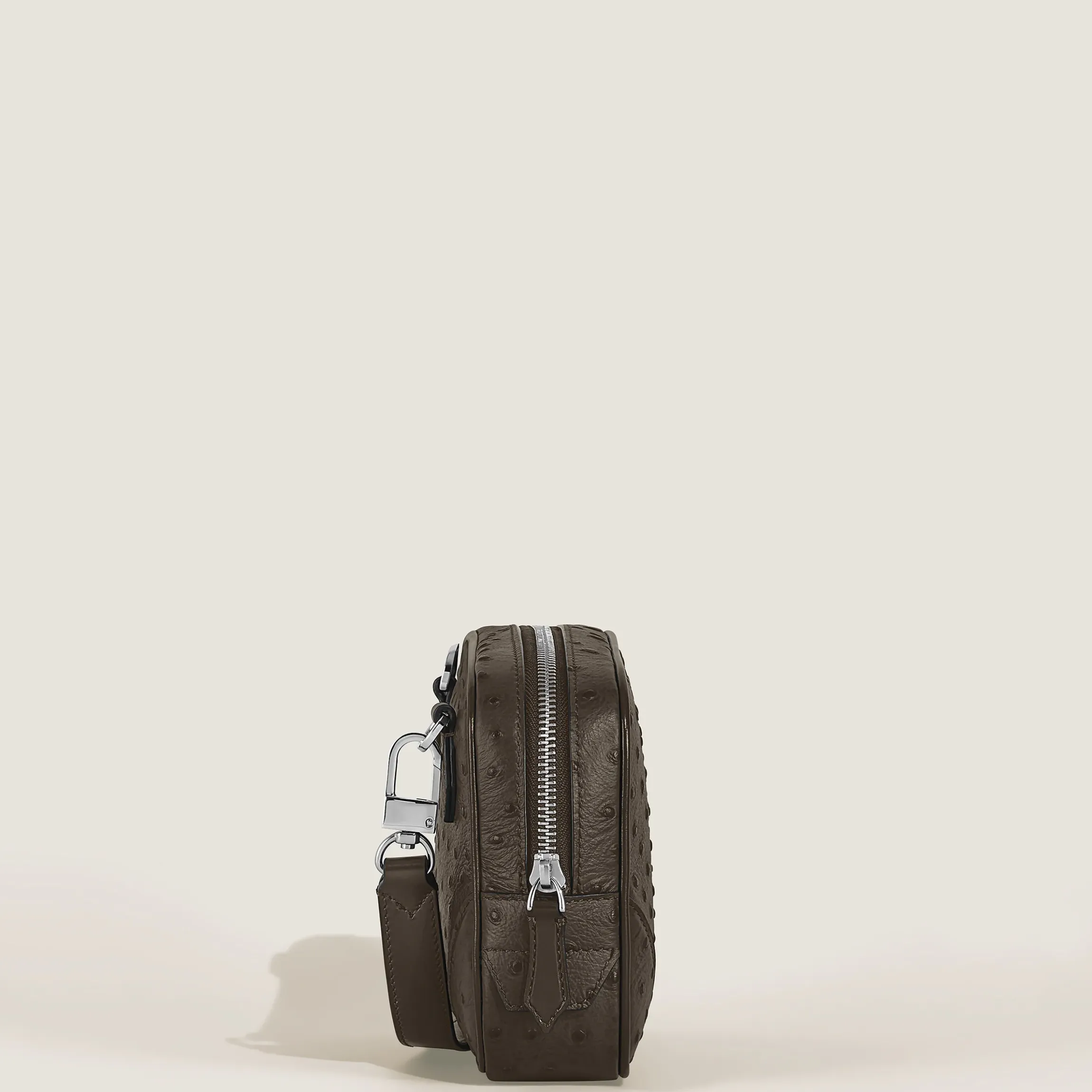 Borsa a Tracolla Mini in Pelle Stampata Struzzo