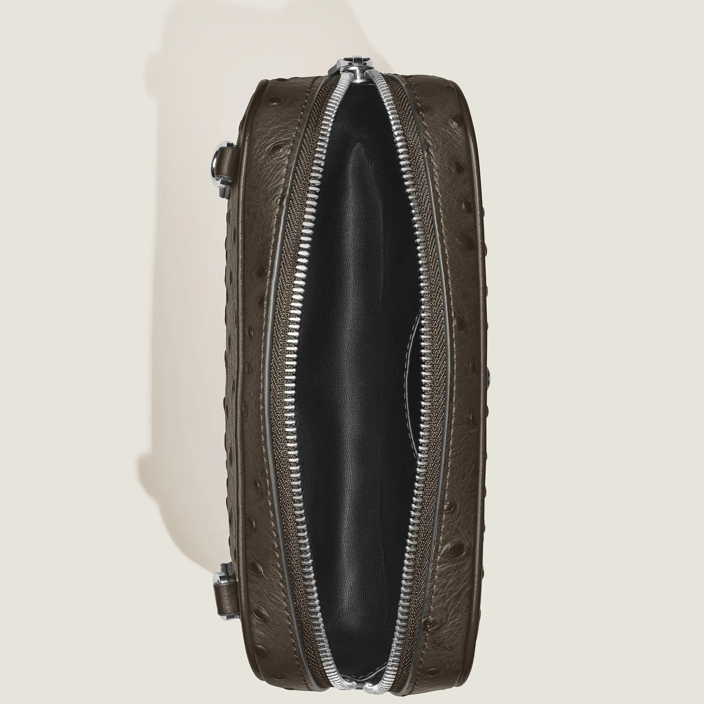 Borsa a Tracolla Mini in Pelle Stampata Struzzo