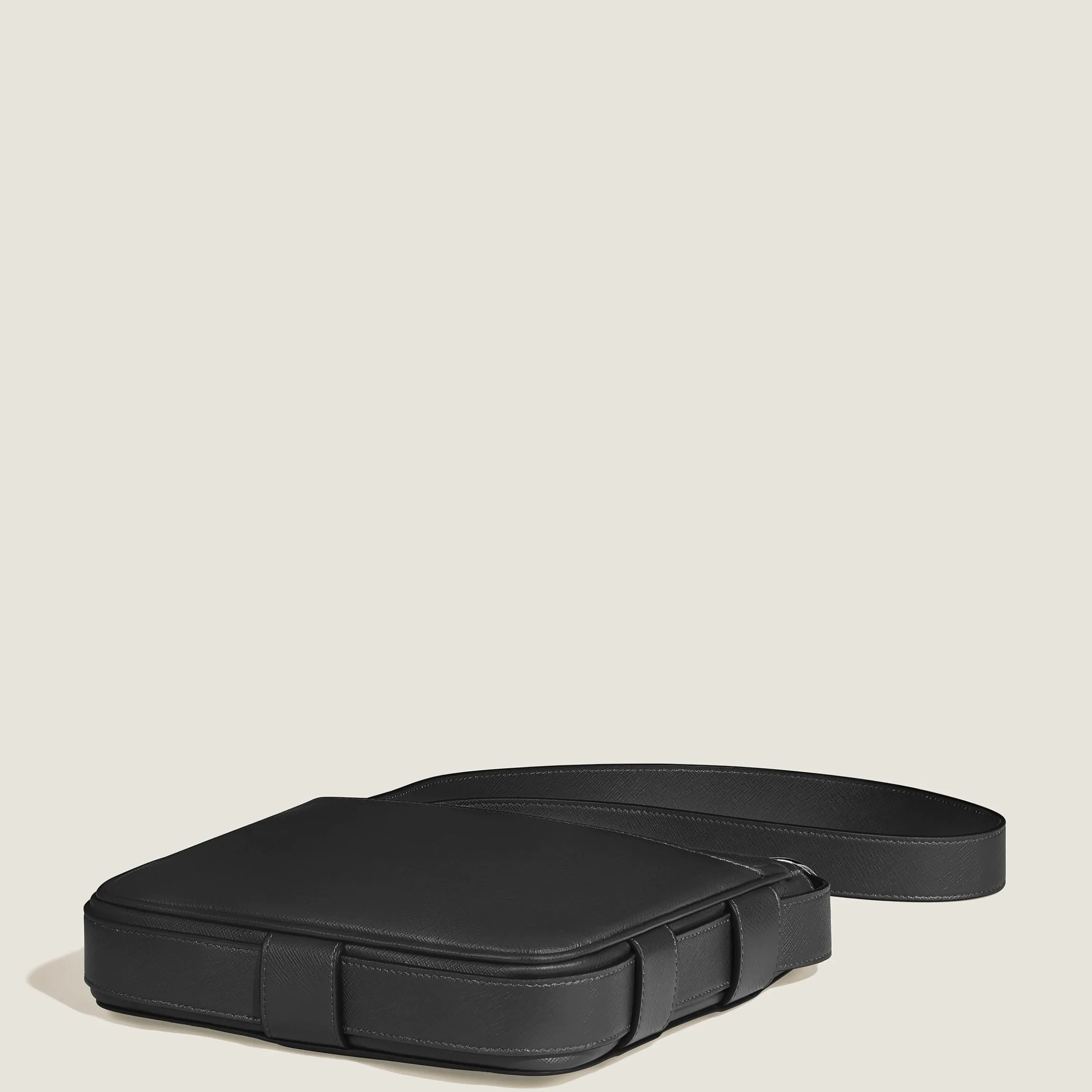 Borsa Messenger Cintura Verticale in Pelle Sartorial