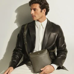 Borsa Messenger Cintura Verticale in Pelle Sartorial