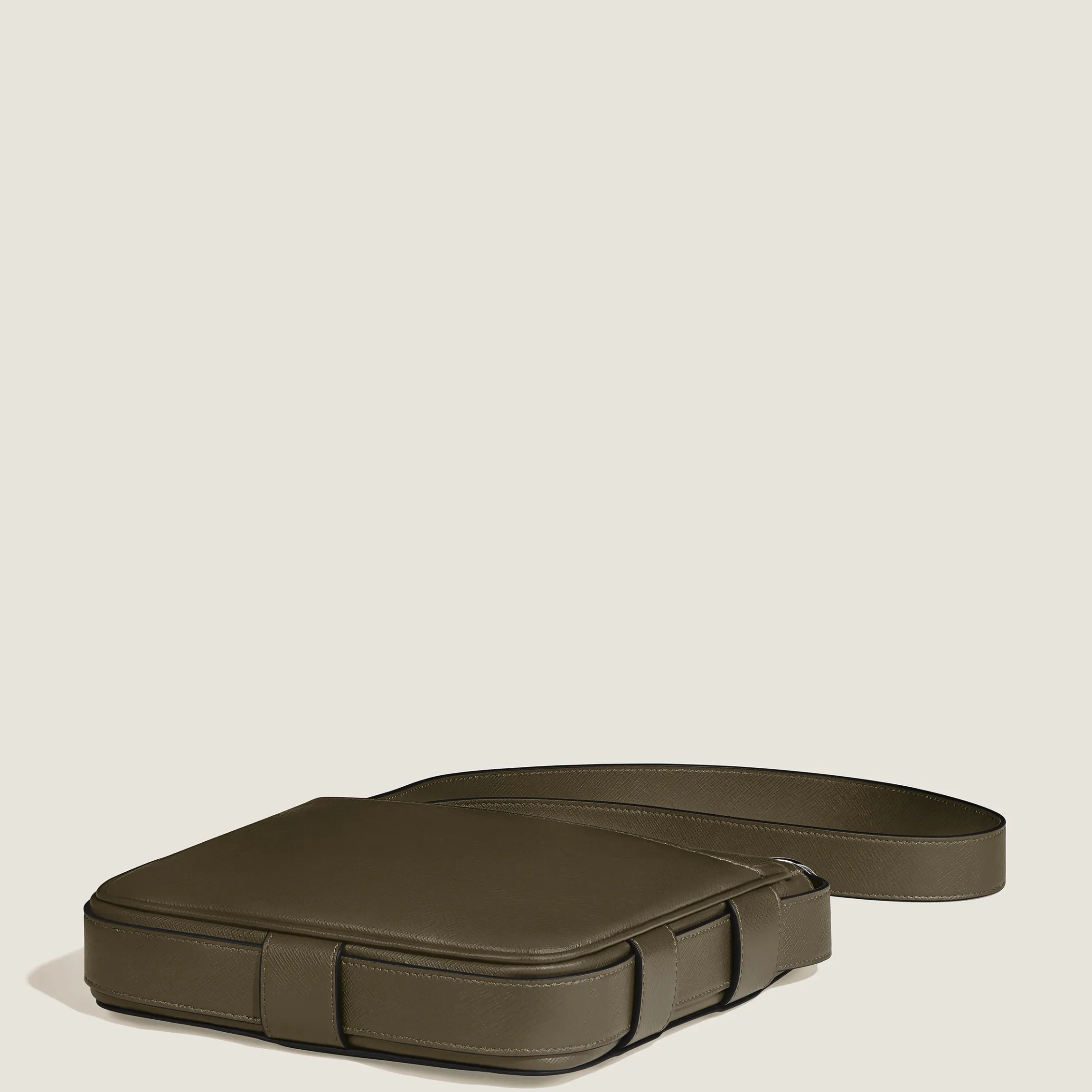 Borsa Messenger Cintura Verticale in Pelle Sartorial