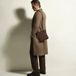 Borsa Messenger Verticale in Pelle Sartorial
