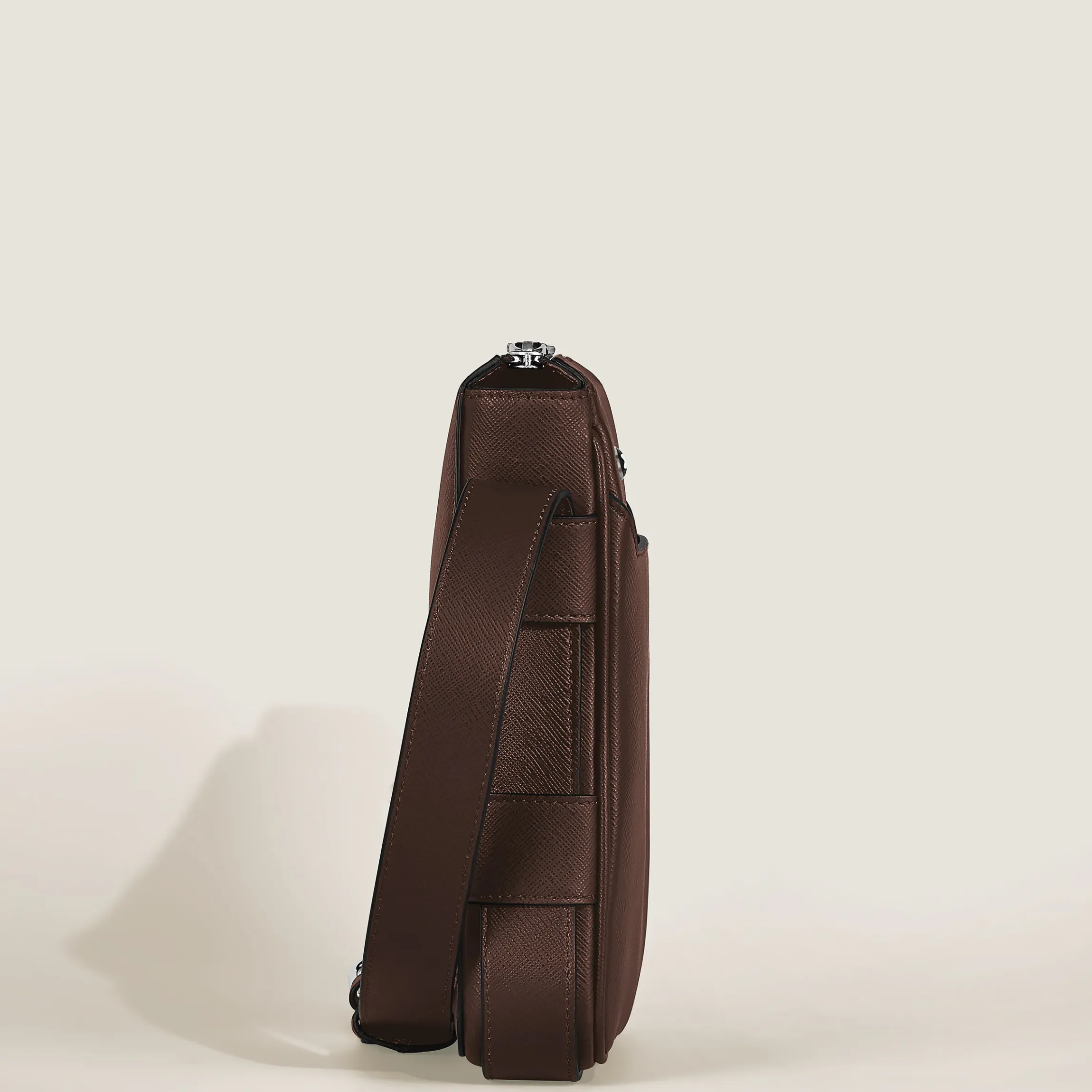 Borsa Messenger Verticale in Pelle Sartorial