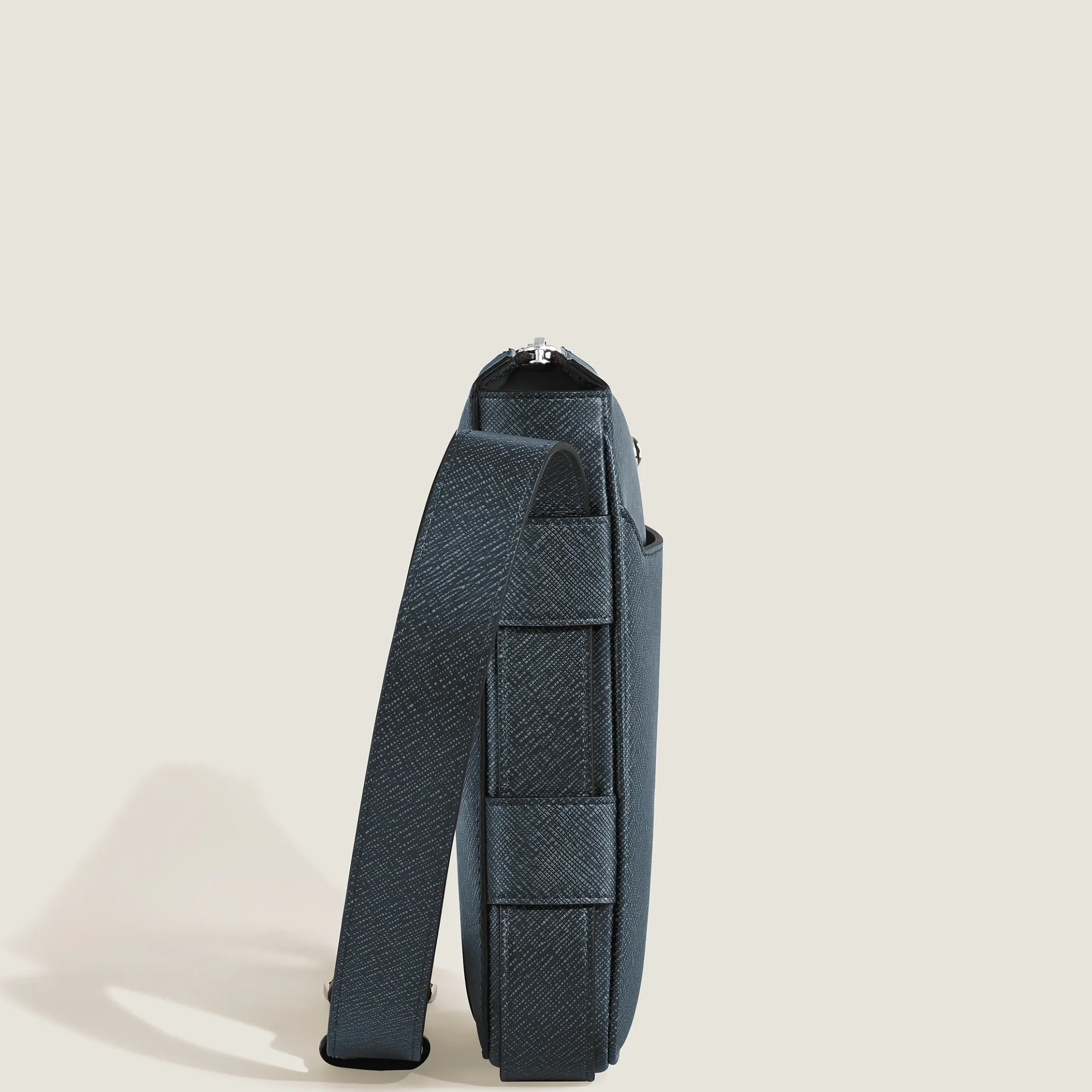Borsa Messenger Verticale in Pelle Sartorial