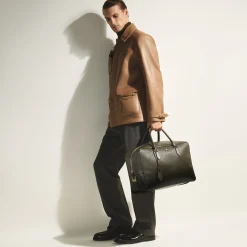 Borsa Weekender 45 in Pelle Corteccia Sfumato