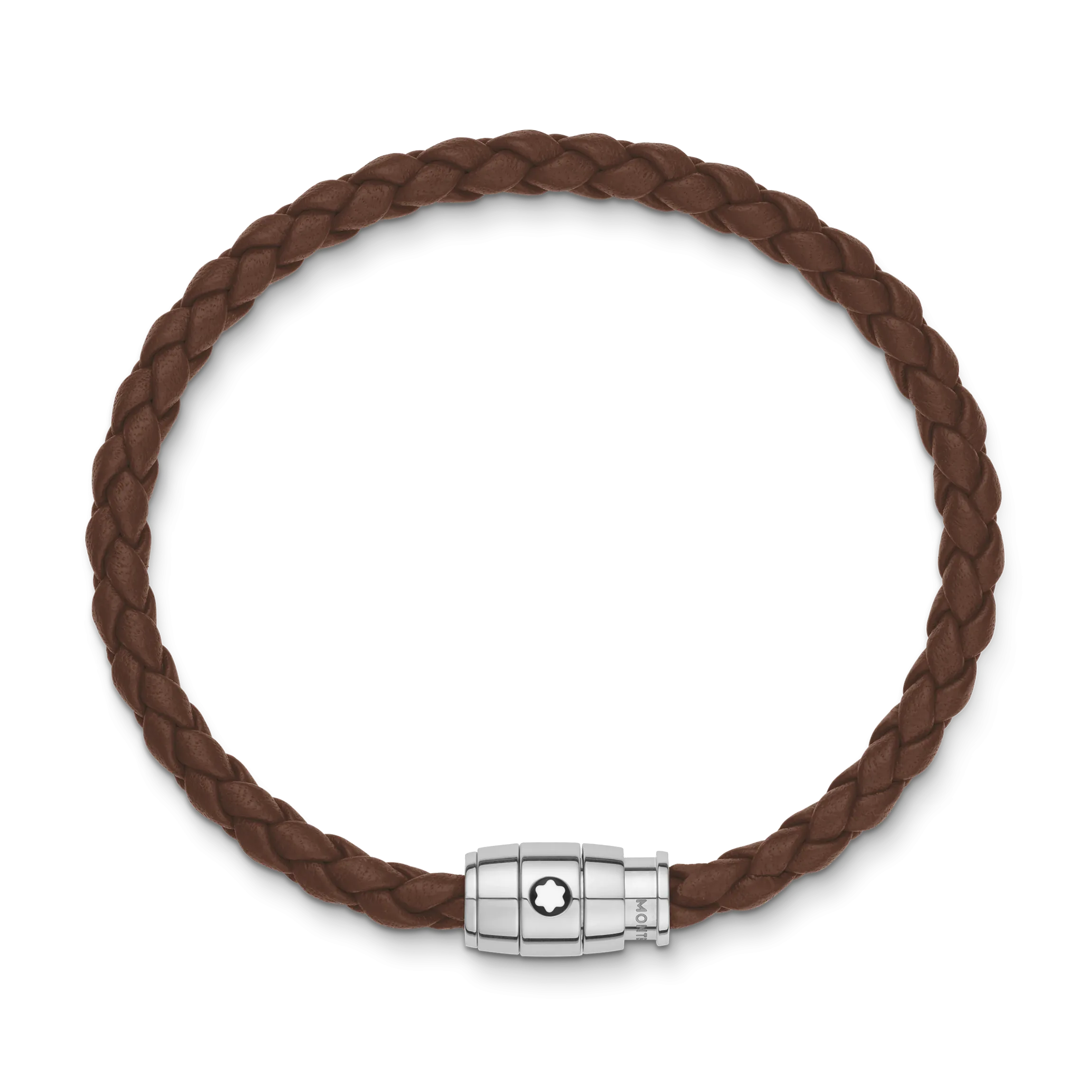 Bracciale Con Chiusura a 3 Anelli in Pelle Soft
