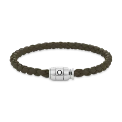 Bracciale Con Chiusura a 3 Anelli in Pelle Soft