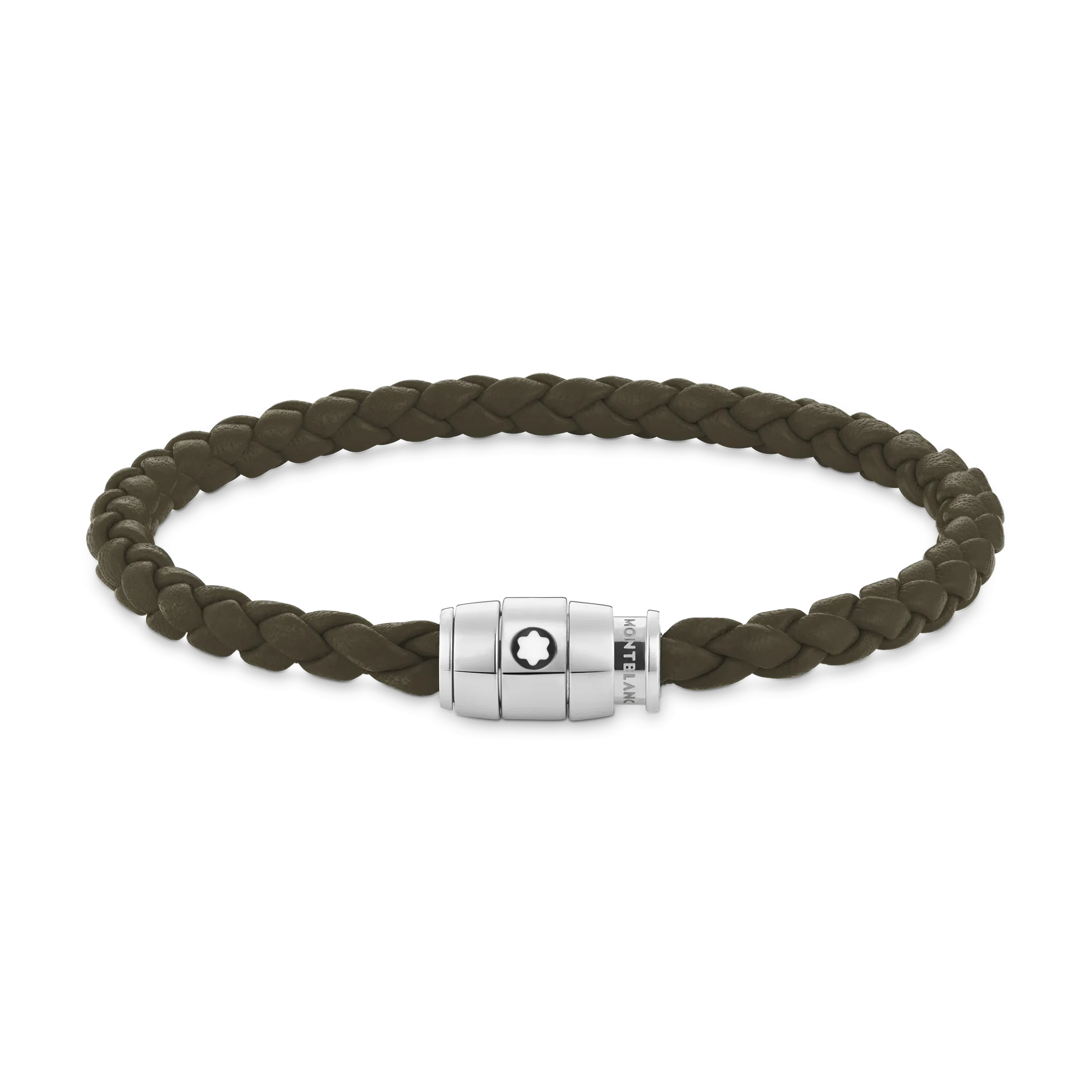 Bracciale Con Chiusura a 3 Anelli in Pelle Soft