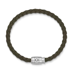 Bracciale Con Chiusura a 3 Anelli in Pelle Soft