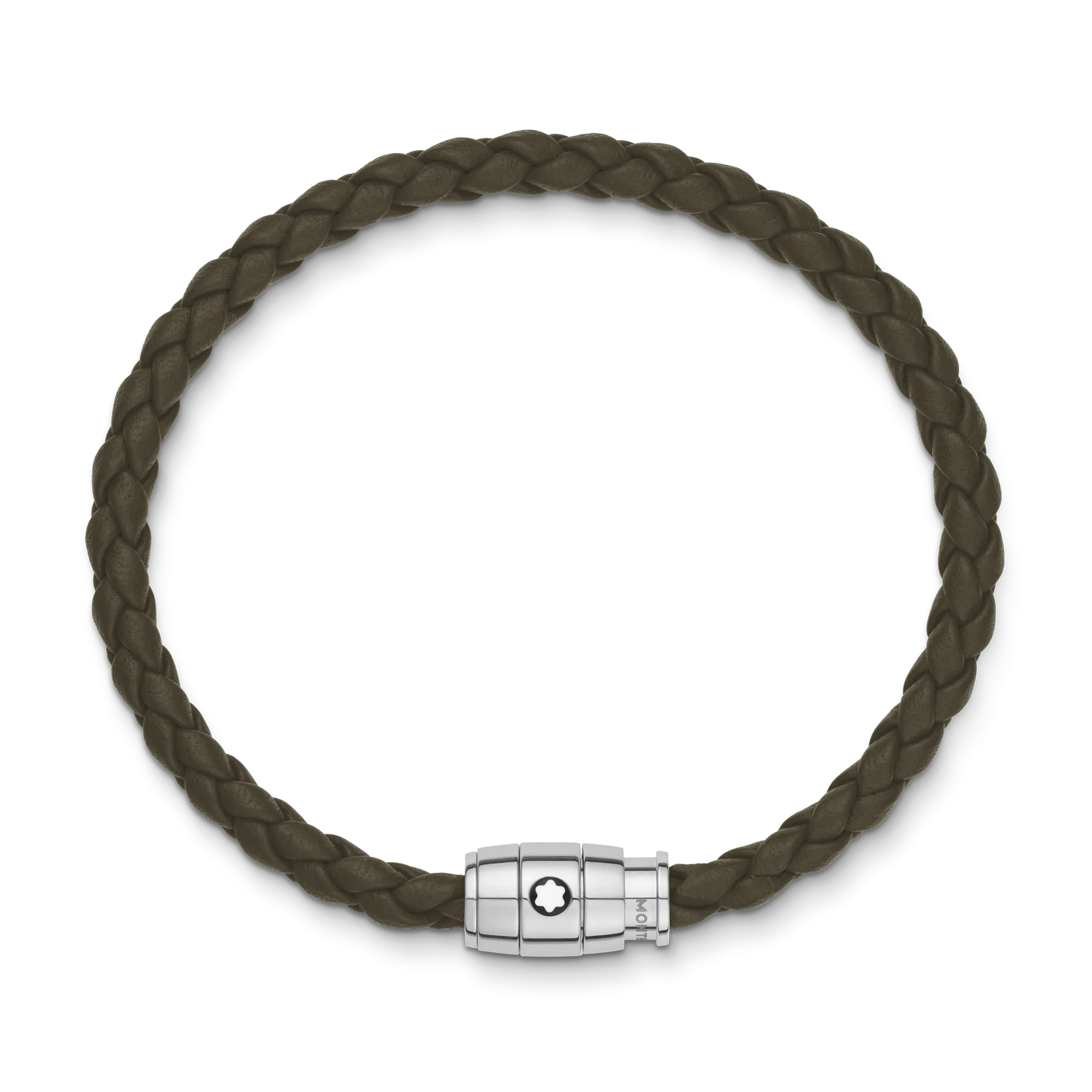 Bracciale Con Chiusura a 3 Anelli in Pelle Soft