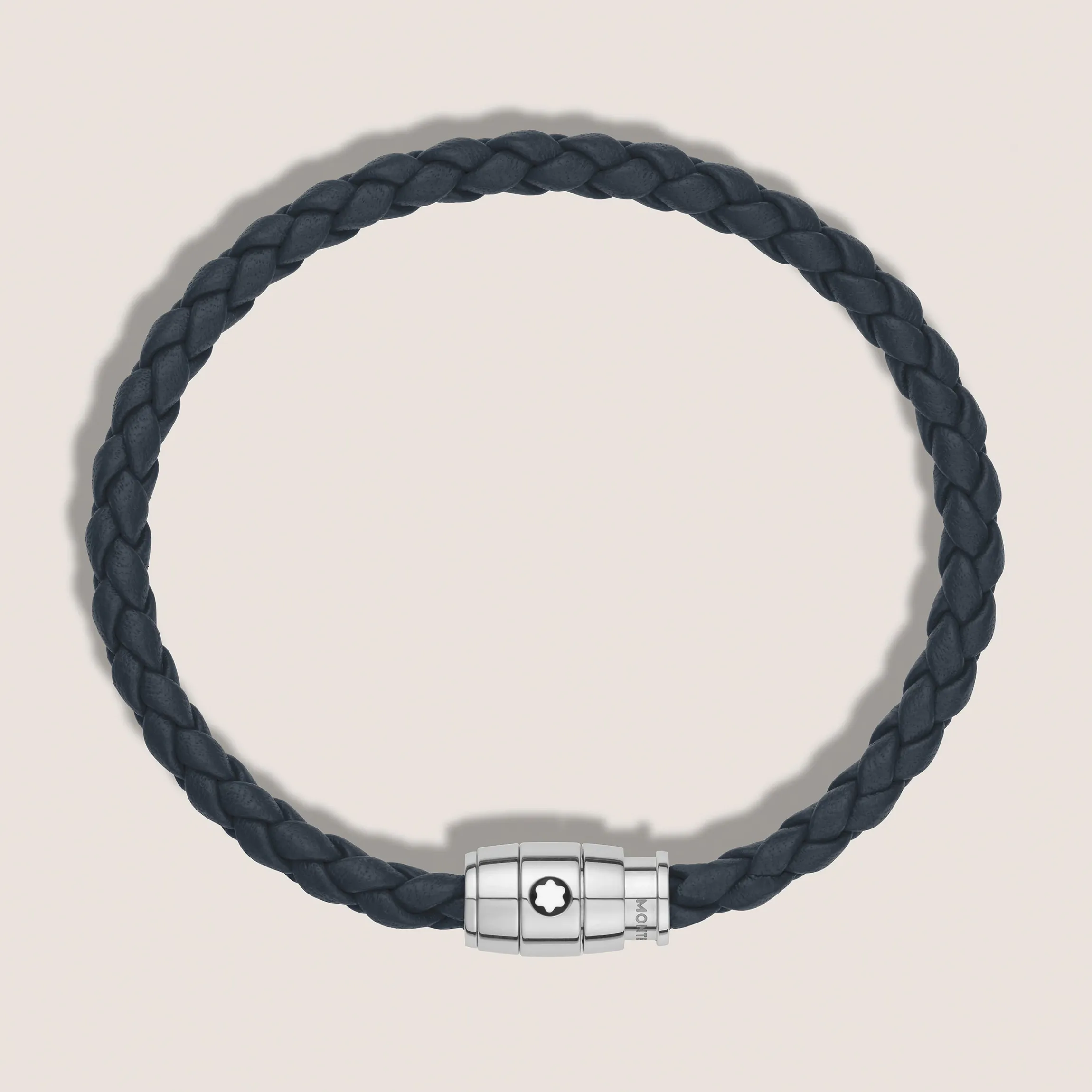 Bracciale Con Chiusura a 3 Anelli in Pelle Soft