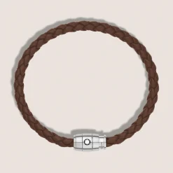 Bracciale Con Chiusura a 3 Anelli in Pelle Soft
