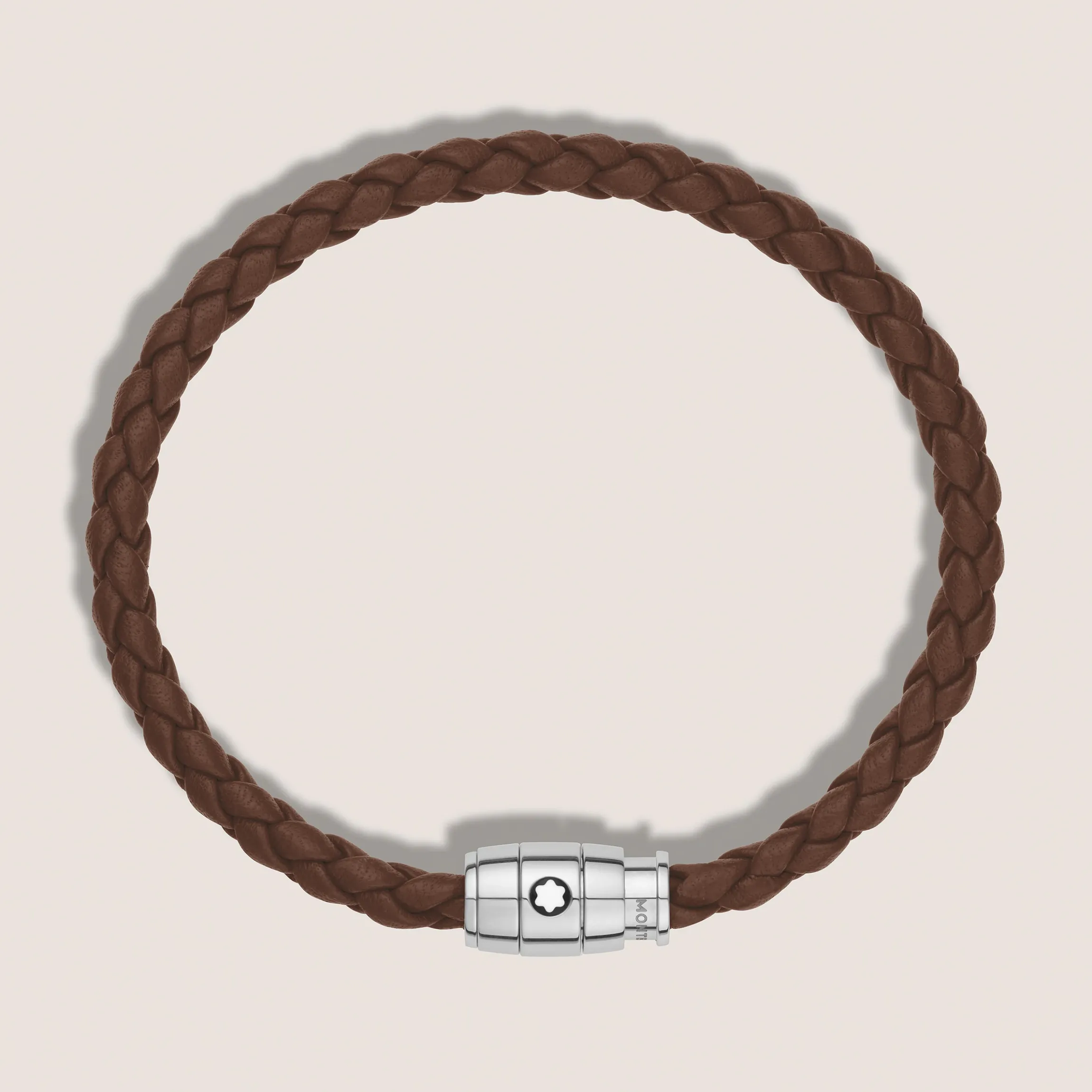 Bracciale Con Chiusura a 3 Anelli in Pelle Soft