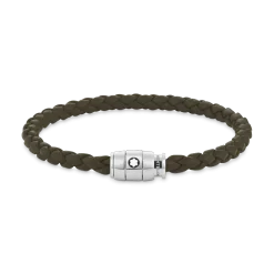 Bracciale Con Chiusura a 3 Anelli in Pelle Soft