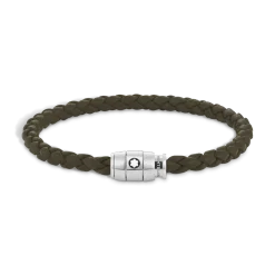 Bracciale Con Chiusura a 3 Anelli in Pelle Soft