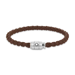 Bracciale Con Chiusura a 3 Anelli in Pelle Soft