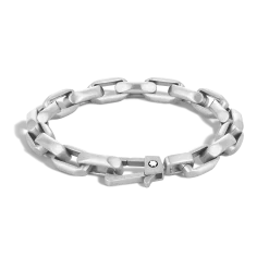 Bracciale in Acciaio con Catena Ottagonale