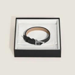 Bracciale Pennino Liscio in Pelle con Grana