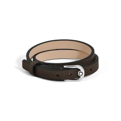 Bracciale Regolabile Horseshoe in Pelle Sartorial