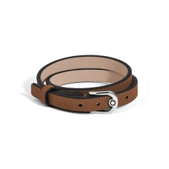 Bracciale Regolabile Horseshoe in Pelle Sartorial