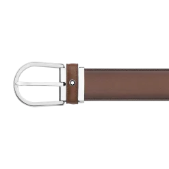 Cintura Horseshoe 35 mm in Pelle