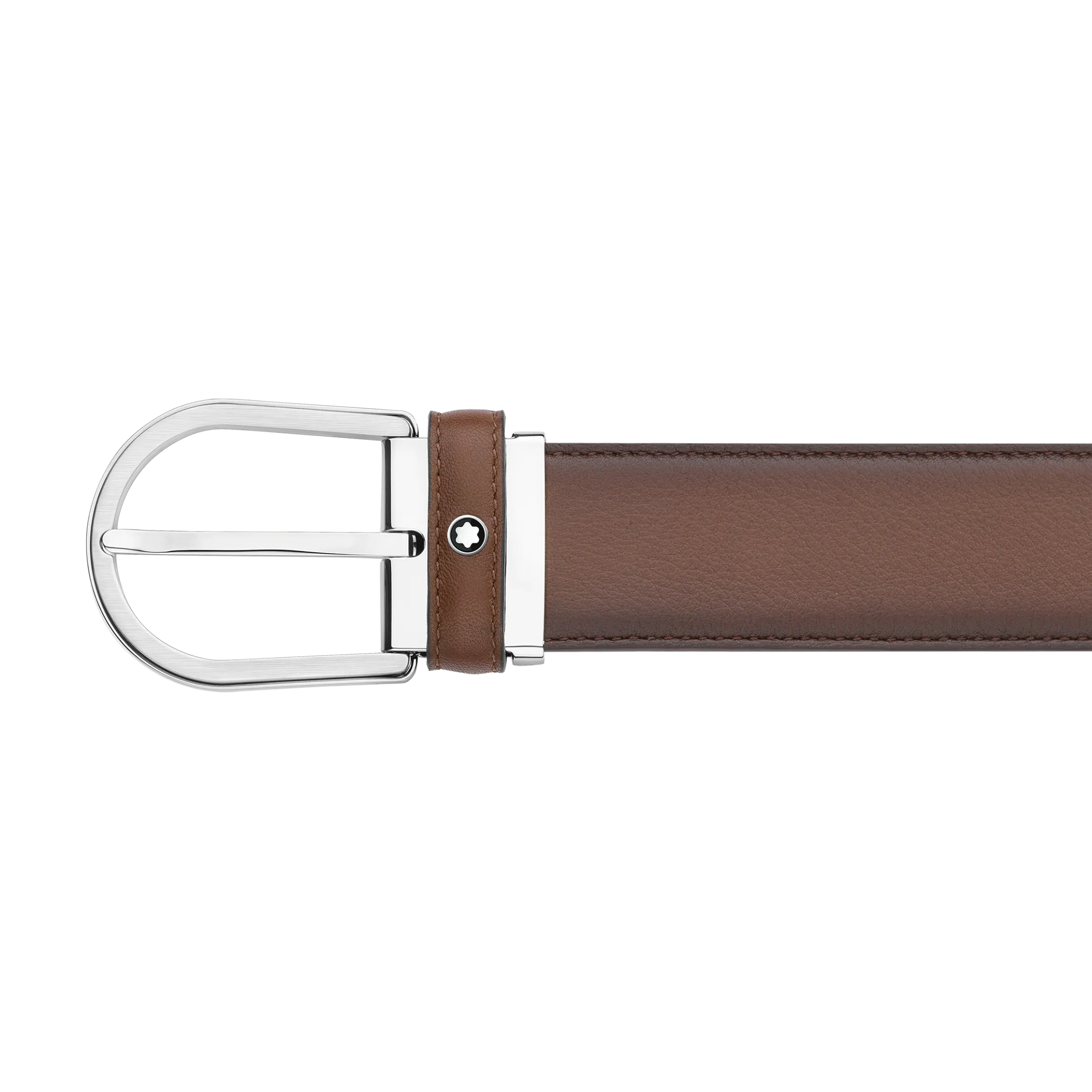 Cintura Horseshoe 35 mm in Pelle