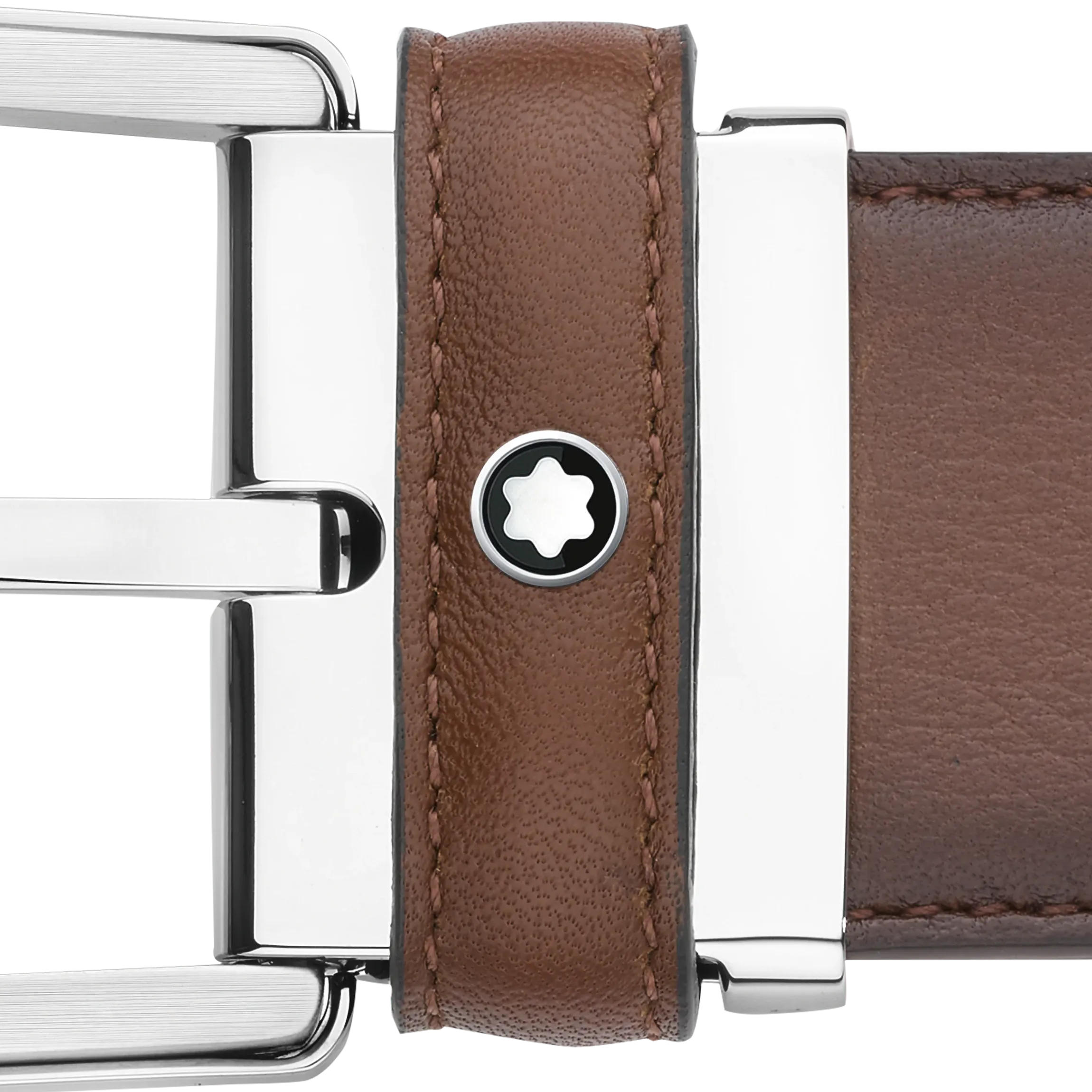 Cintura Horseshoe 35 mm in Pelle