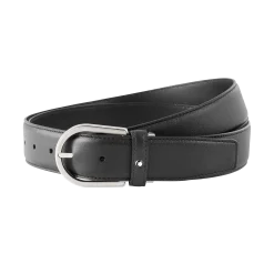 Cintura Horseshoe 35 mm in Pelle
