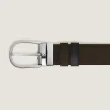Cintura Horseshoe Reversibile 35 mm in Suede