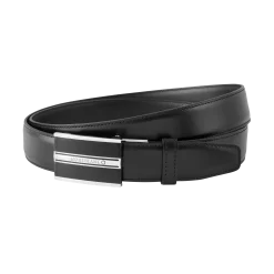 Cintura 30 mm Fibbia Piatta Montblanc con Meccanismo Scorrevole in Pelle
